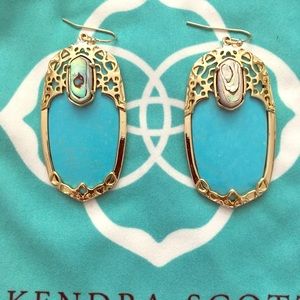 Kendra Scott Earrings - Danielle -Turquoise - Gold